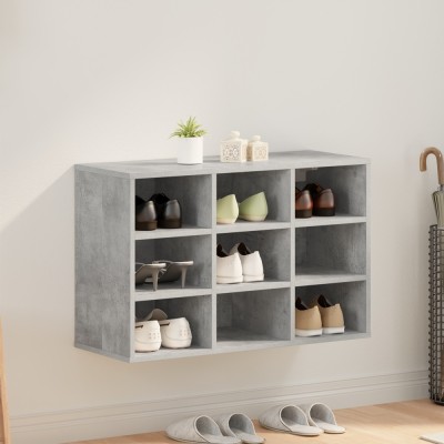 vidaXL Dulap pentru pantofi Gri beton 103x30x51 cm Lemn compozit foto