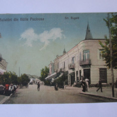 Carte postala Baile Pucioasa/Dambovita-Strada Regala,restaurant/terasa cca 1924