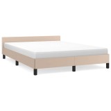 Cumpara ieftin Cadru de pat cu tablie fara saltea, cappuccino, 140x200 cm