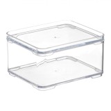 Cutie Organizare, Transparent, Dimensiuni 10x9x5.5 cm, Stivuibilă, Oem