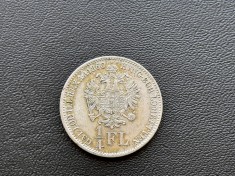 Moneda Austria 1/4 Florin 1860 B Kremnica Franz Joseph