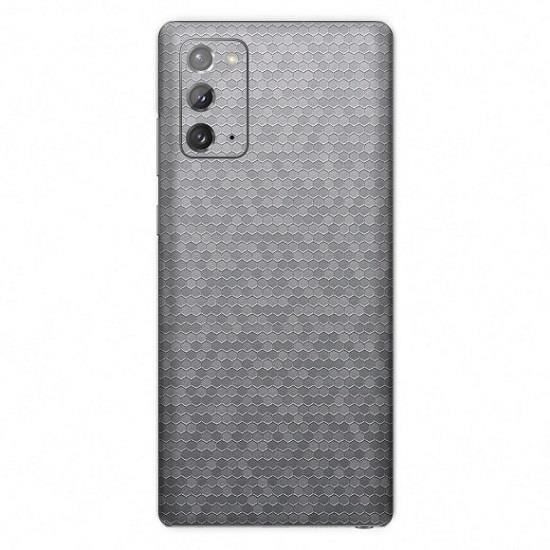 Set Folii Skin Acoperire 360 Compatibile cu Samsung Galaxy Note 20 (Set 2) - ApcGsm Wraps HoneyComb Gray