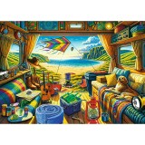 Puzzle 1000 piese - Tea Time - Calatorie cu caravana | Trefl