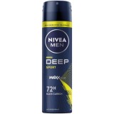 Deodorant spray Nivea Men Deep Sport, 72h, cu formula Maxxtech, 150 ml