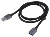 Cablu USB 3.0 A-A 1m negru gri