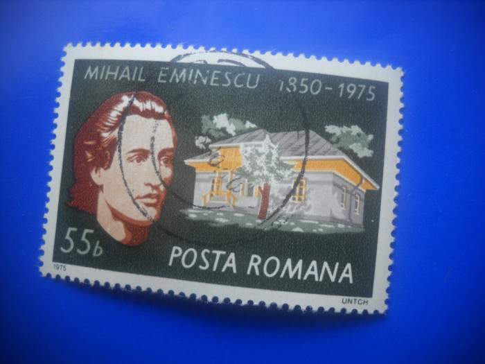 HOPCT LOT NR 401 BIS MIHAI EMINESCU 1975 -1 TIMBRU VECHI-STAMPILAT-RO