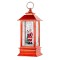 Decoratiune Luminoasa, Flippy, Felinar de Craciun, cu Lumina LED, Ornament Model Mos Craciun, 5.3x5.3x13 cm, Rosu
