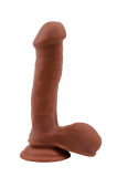 Cumpara ieftin Dildo Clasic Topless Lover, Brun, 19 cm