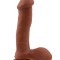 Dildo Clasic Topless Lover, Brun, 19 cm