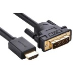 CABLU video Ugreen, &amp;quot;HD106&amp;quot; HDMI (T) la DVI 24+1, 60 Hz, conectori auriti, 1,5m, braided, negru &amp;quot;11150&amp;quot;