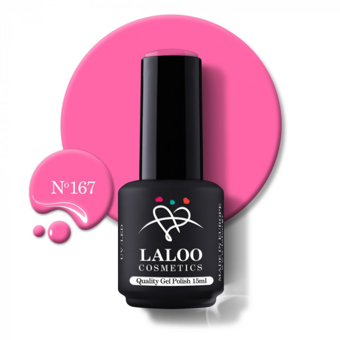 167 Bubblegum Pink Neon | Laloo gel polish 15ml