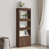 VidaXL Dulap &icirc;nalt, stejar maro, 63x33x180 cm, lemn prelucrat