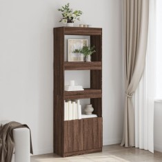 vidaXL Dulap &icirc;nalt, stejar maro, 63x33x180 cm, lemn prelucrat 3309606