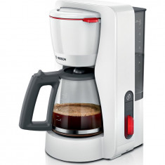 Cafetiera Bosch My Moment TKA3M131, 1.37 l, cana sticla, sistem antipicurare, oprire automata, rezervor de apa detasabil, cu sistem de mentinere la ca