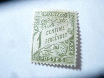 Timbru Monaco 1904 1c Taxe , sarniera foto