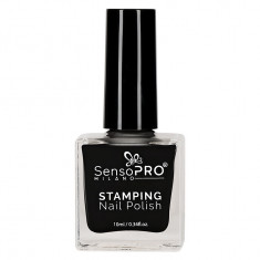 Lac de Unghii pentru Stampila, SensoPRO Milano, Black 10ml