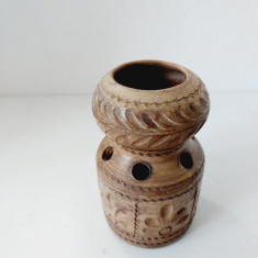 Vaza ceramica vintage, model deosebit 13cm inaltime