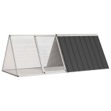 Cusca pentru iepuri antracit 201,5x80,5x71 cm otel galvanizat