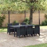 Set mese grădină 7 pcs Antracit 200 x 100 x 73 cm Polipropilenă
