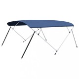 Parasolar barca Bimini 4 arcuri bleumarin, 243x(230-244)x137 cm
