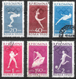 ROM&Acirc;NIA 1960 - LP 499 - JOCURILE OLIMPICE DE LA ROMA (II) - SERIE UZATĂ (R5), Stampilat
