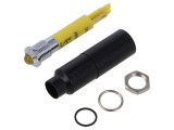 Lampă LED convexă galbenă 230VAC &Oslash;8,2mm IP67 metal - SIGNAL-CONSTRUCT