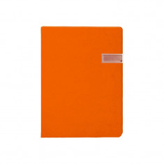 Agenda nedatata 16.5 x 23.5 cm, portocalie, cu memory stick de 8 Gb Notebook USB