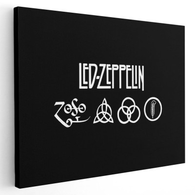 Tablou afis Led Zeppelin trupa rock 2311 Tablou canvas pe panza CU RAMA 60x80 cm foto