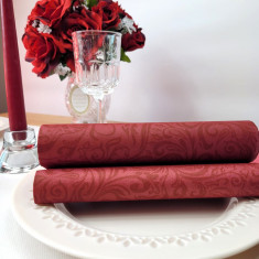 Servetele de masa festive Linclass - Lias (bordeaux) / 40 x 40 cm / 50 buc