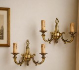 Superbă pereche de aplice &icirc;n stilul francez Louis