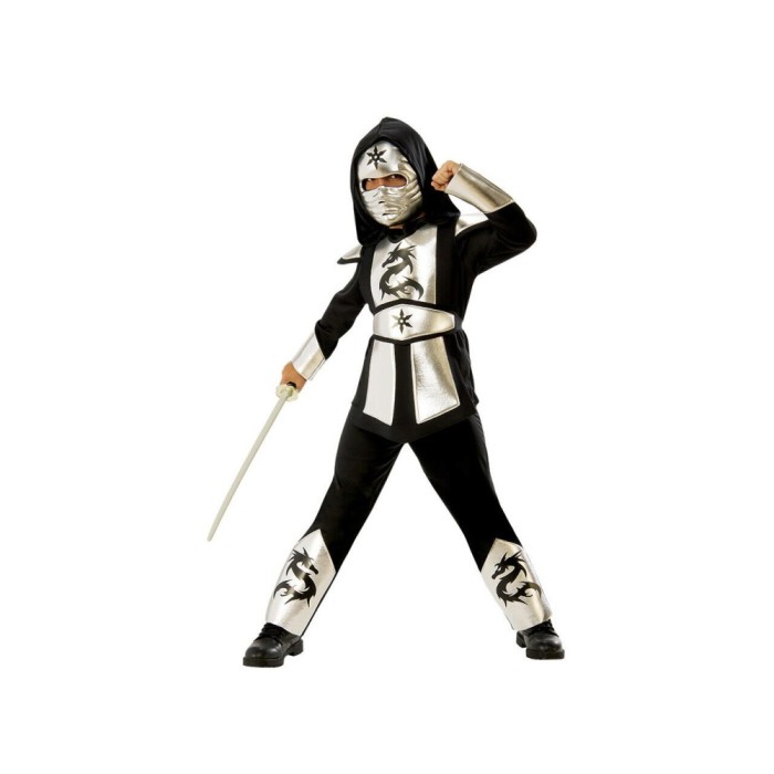 Costum de carnaval - Ninja (Argintiu)