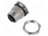 Conector M12 soclu mamă D-Ethernet 4 pini AMPHENOL LTW