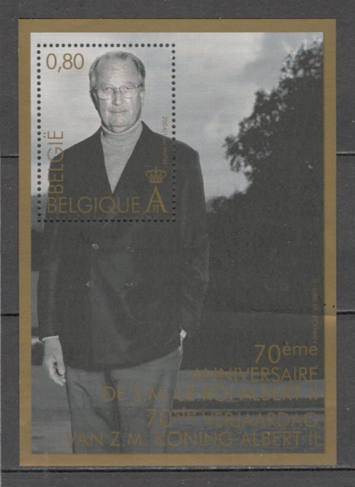 Belgia.2004 70 ani nastere Regele Albert II-Bl. MB.513