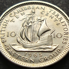 Moneda exotica 10 CENTI - TERITORIILE BRITANICE CARAIBE, anul 1965 * Cod 3897 B