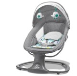 Leagan copii , Balansoar copii 3 in 1, Electric, cu Plasa Tantari, Perna Detasabila, Jucarii, USB, Bluetooth