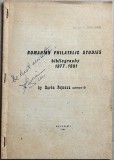 Romanian Philatelic Studies - bibliografie 1977-1981 de Barbu Popescu