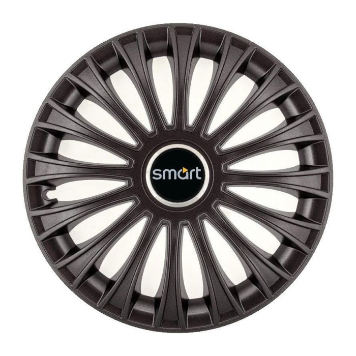 Set 4 Capace Roti, potrivite jantelor de R14, pentru Smart, model dino Negru