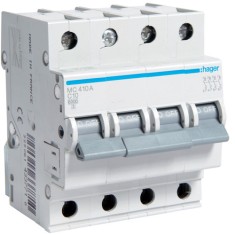 Siguranta automata 10A 4P Curba C 6ka Hager MC410A