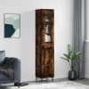 VidaXL Dulap &icirc;nalt, stejar fumuriu, 34,5x34x180 cm, lemn prelucrat