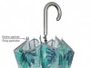 Umbrela Dama Automata Perletti Cupola Frunze, Transparenta, 89cm, Rezistenta Vant