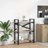 VidaXL Raft pentru cărți Stejar Sonoma 100 x 33,5 x 102 cm 883947