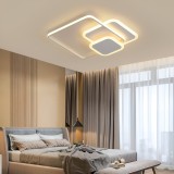 Lustra LED ANEMONA 75W cu Telecomanda, 3 Patrate, Dimabila, Lumina Rece/Calda/Neutra, Alba