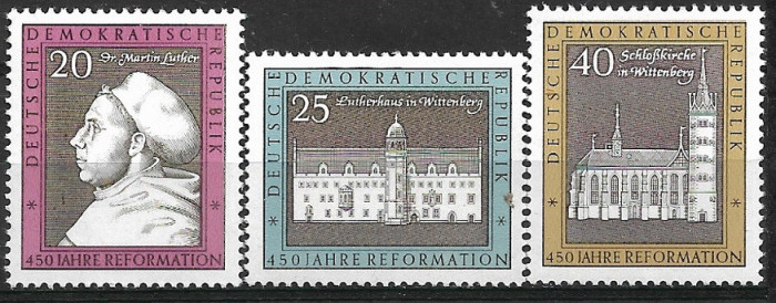 B0706 - Germania DDR 1967 - Religie 3v. neuzat,perfecta stare
