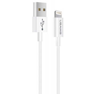 Cablu Date si Incarcare USB la Lightning Usams SJ283, 2A, 1 m, Alb foto