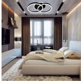 Lustra Led Moderna Cu Telecomanda 2.4G, 96W, Lumina Reglabila 3000&ndash;6500K