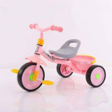 Tricicleta pentru copii Yuebei cu cosulet - Roz, Oem