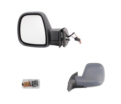 Oglinda exterioara Peugeot Partner, 06.2012-; Citroen Berlingo (7), 06.2012-, Stanga, reglare electrica; grunduit; incalzita; geam convex; cromat; 5 foto