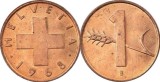Elvetia 1968 - 1 rappen, circulata