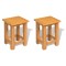 Gossi mese de capat, 2 buc., 27 x 24 x 37 cm, lemn masiv de stejar