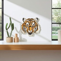Tablou din Lemn 3D Tigru
